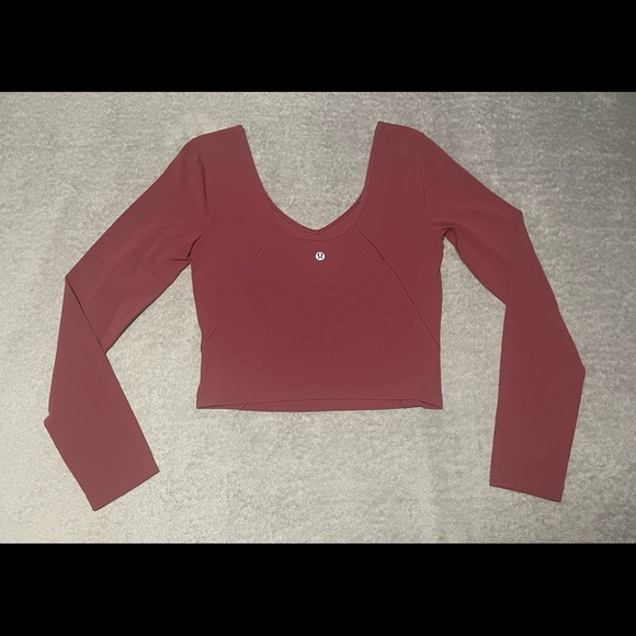 lululemon athletica Tops - Lululemon Align long sleeve shirt size 4 in mulled wine EUC